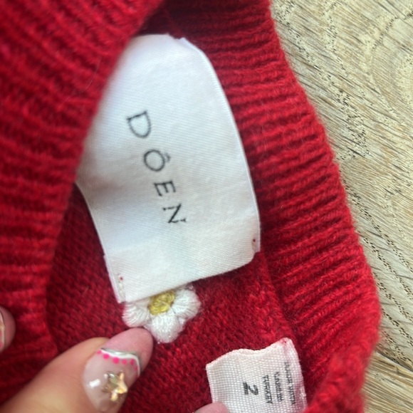 Doen kid’s red sweater - size 2 - Picture 2 of 4